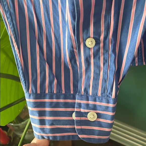 Ralph Lauren Men’s 16 34/35 Blue and Pink Button Down Collar Shirt Classic - Picture 6 of 7